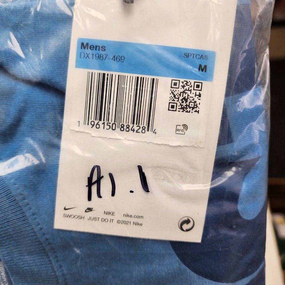 Sz Med‎ Nike Men's "Just Do It" T-Shirt Blue DX1987-469 NWT - Picture 4 of 4